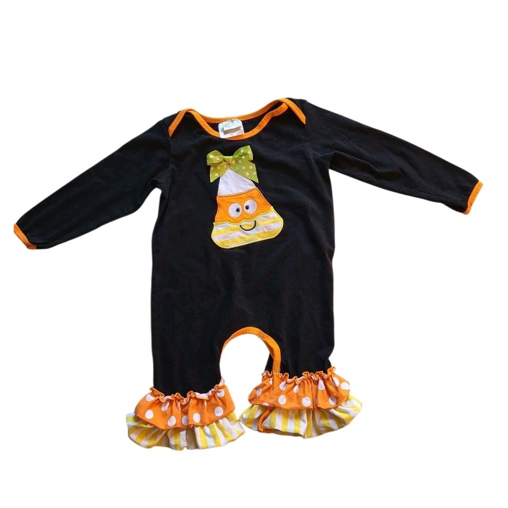 Honeydew Baby Halloween Candycorn Romper Girls 12 18 Months Boutique One Piece